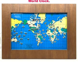 Lot 176 Framed HOWARD MILLER World Clock. 
