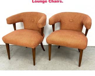 Lot 220 Pair Mid Century Modern Open Arm Lounge Chairs. 