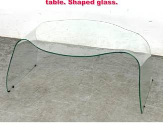 Lot 413 Danielle Quarante Ondine Coffee table. Shaped glass. 