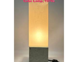 Lot 366 Fratelli Mannelli Style Travertine Cube Lamp, 1970s