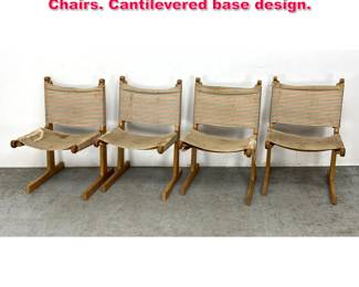 Lot 272 Ditte and Adrian Heath dining Side Chairs. Cantilevered base design. 