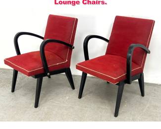 Lot 104 Pair Swedish Art Deco style Arm Lounge Chairs. 