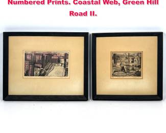 Lot 419 2pcs Gerson Lieber Signed and Numbered Prints. Coastal Web, Green Hill Road II. 