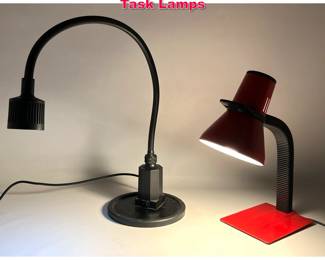Lot 380 2 Pc 80s Vintage Postmodern Desk Task Lamps