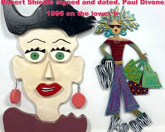 Lot 460 Wood Paul Divone and Painted Metal Robert Shields signed and dated. Paul Divone 1996 on the lower fr