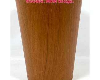 Lot 142 Teak Servex trash can Rainbow Sweden. MCM design. 