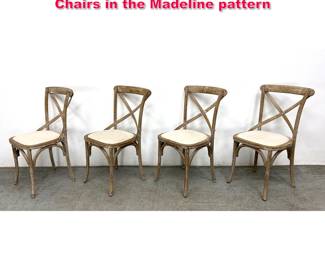 Lot 292 Set of 4 Restoration Hardware Side Chairs in the Madeline pattern