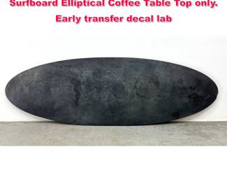 Lot 303 Mid Century Eames Herman Miller Surfboard Elliptical Coffee Table Top only. Early transfer decal lab