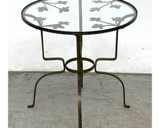 Lot 180 Glass top Iron garden table