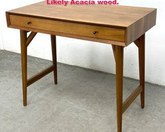 Lot 165 West Elm Mini Desk. Modern style. Likely Acacia wood. 