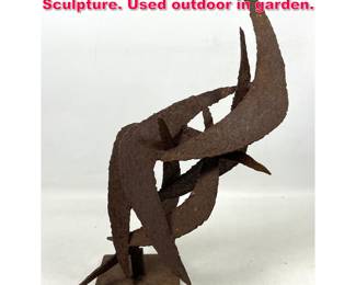 Lot 57 Abstract Modern Welded Steel Sculpture. Used outdoor in garden. 