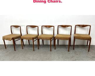Lot 271 Set 5 Vintage Danish Modern Dining Chairs. 