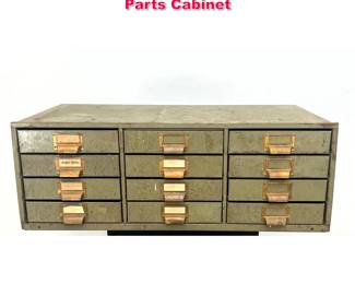 Lot 305 12 Drawer Industrial Green Workers Parts Cabinet