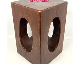 Lot 52 Solid Wood Pedestal Accent Stool Table. 