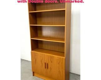 Lot 397 Teak Bookcase Cabinet. Tall Unit with Double doors. Unmarked. 