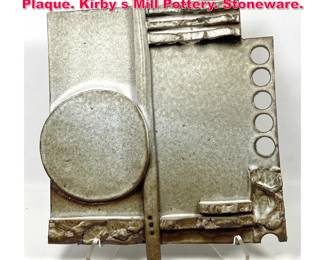 Lot 20 Kathy and Bill Lair Pottery wall Plaque. Kirby s Mill Pottery. Stoneware.