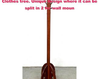 Lot 371 Arts and Crafts Style Coat Rack Clothes tree. Unique design where it can be split in 2 for wall moun