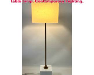 Lot 8 Currey and Company brass and marble table lamp. Contemporary Lighting. 