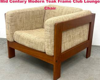 Lot 337 Afra and Tobia Scarpa Style Vintage Mid Century Modern Teak Frame Club Lounge Chair