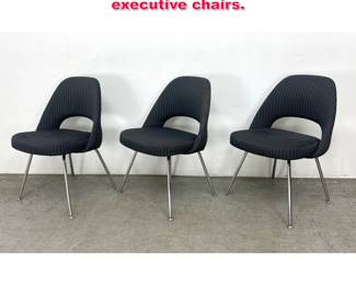 Lot 341 Set 3 Eero Saarinen for Knoll executive chairs. 