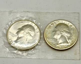 (3) Pre-1965 Washington Quarters 90% Silver Coins 1940–1955