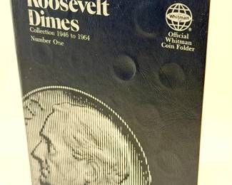 Roosevelt Dimes Coin Collection 1946–1964 Whitman Folder (Partial Set, Silver)