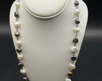 Pearl Necklace With Sterling Silver Clasp