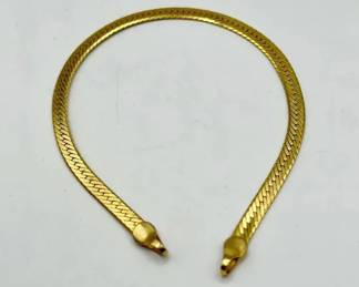 10K Gold Bracelet — Herringbone Style