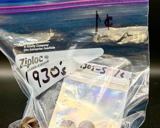 Bag Labeled 1930s Pennies