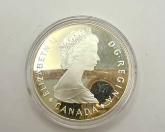1985 Canada National Parks Centennial Silver Dollar – Moose Design