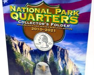 National Park Quarters Collector’s Folder 2010–2021 (Partial Set, P & D Mint)