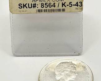 1966 Canada Silver Dollar (.800 Fine) – Voyageur Canoe Design