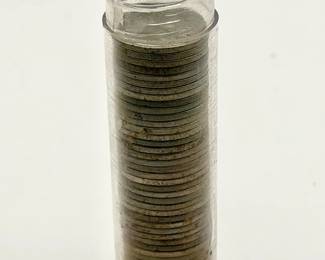 Unsearched (Approx. 50) 1943-D Lincoln Steel Wheat Cents in Plastic Tube