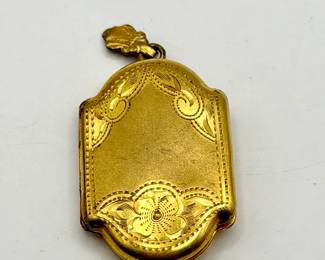 10K Gold Filled Vintage Floral Locket