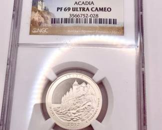 2012-S Silver Acadia National Park Quarter NGC PF69 Ultra Cameo