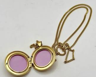 10K Gold Locket on 10K Gold Chain