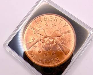 2018 “Liberty or Death” Silver Shield 1 oz .999 Copper Round