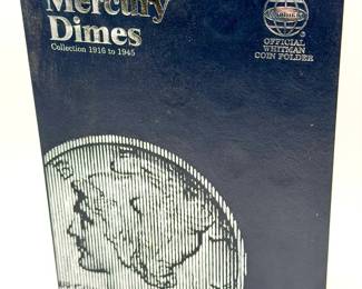 Mercury Dimes Coin Collection Folder 1916–1945 Whitman (Partial Set, Silver)