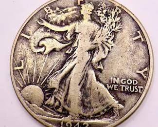 1942 Walking Liberty Silver Half Dollar