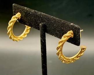 Braided Rope Hoop Earrings