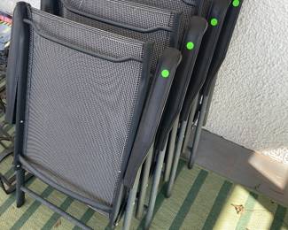 4 patio chairs, folding