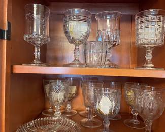 Variety of singles glass stemware