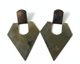 Mid-Century Modernist Geometric Dangle Earrings