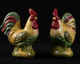 Pfaltzgraff Rooster Salt and Pepper Shakers