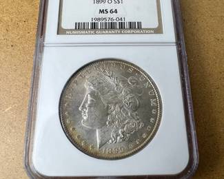 1899-O Morgan Silver Dollar, MS64