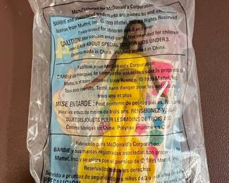 McDonald's Barbie "Sit in Style" Figurine with Base and Sticker Sheet