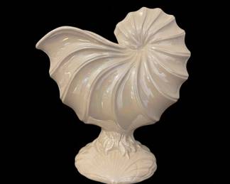 Nautilus Shell Ceramic Figurine