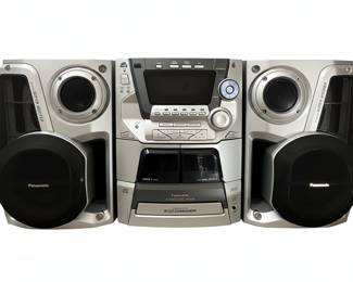 Panasonic SA-AK33 CD Stereo System with Dual Cassette and 5-CD Changer