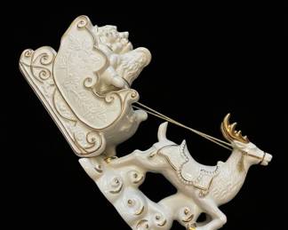 Mikasa Holiday Elegance FK001/900 Santa with Sleigh Porcelain Figurine