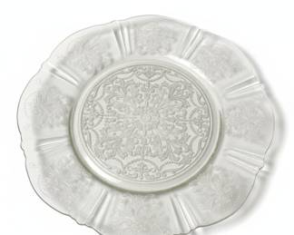Clear Glass "American Sweetheart" Pattern Plate